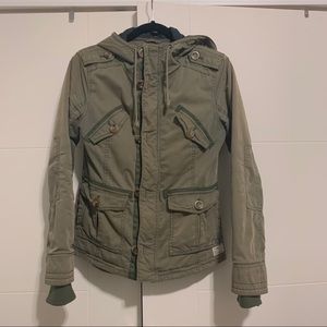 TNA olive hooded coat (small)